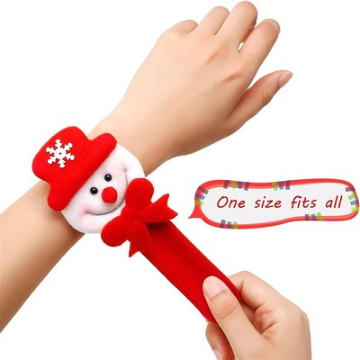 4pcs Christmas Slap Bracelets  Xmas Snap Bracelet Party gift