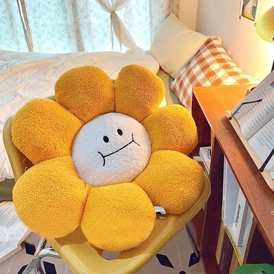 Sunflower Throw Pillow Stuffed Toy Soft Kawaii Sofa Cushion