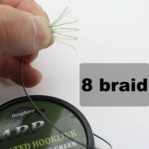 1PCS 5m Carp Fishing Line Hook Link Carp Coated Hooklink Bra