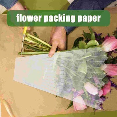 100 Pcs Flower Packing Paper for Packaging Colored Bouquets