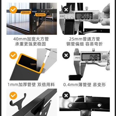 Folding single double simple iron frame lunch break bed