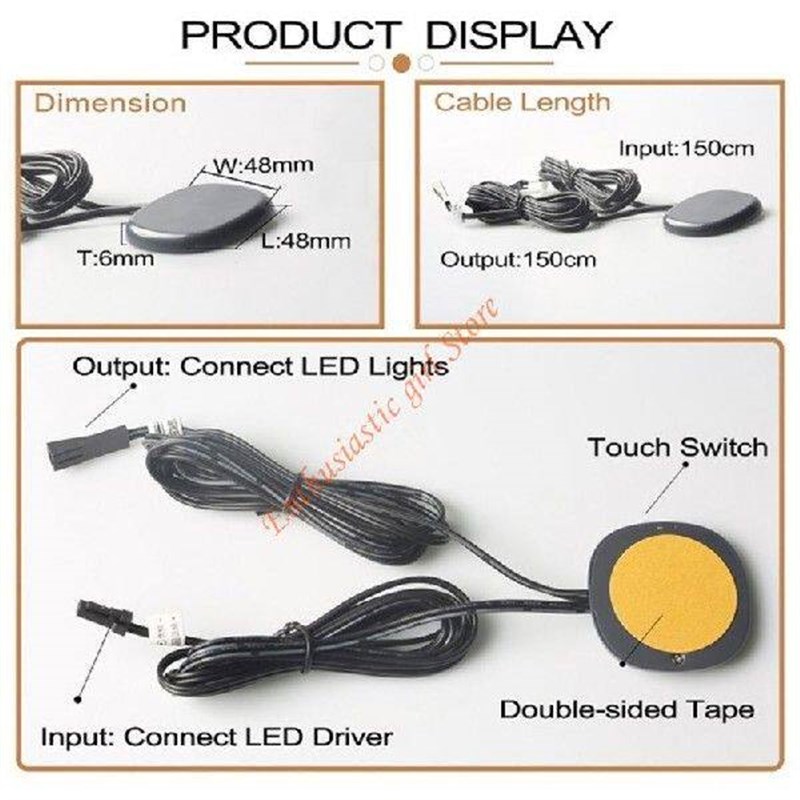 Panel Touchs Switches Invisible Penetration Cabinet LED - 实物图