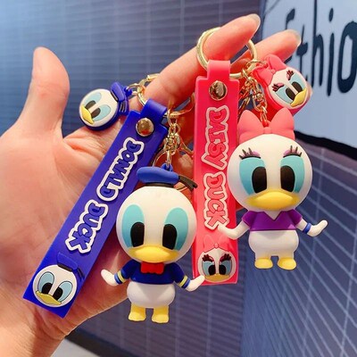 Anime Mickey Keychain Cartoon Stitch Cute Minnie Keyring Stu