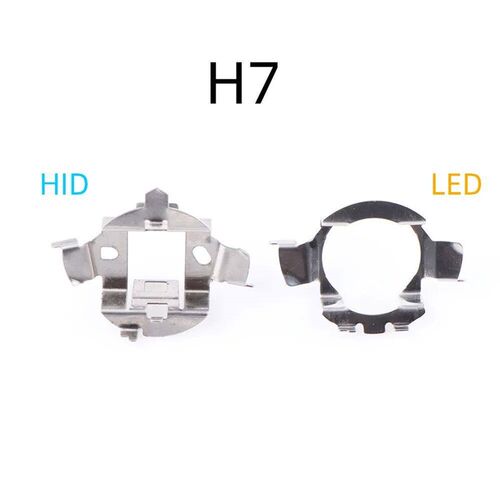 2Pcs H7 LED Car Headlight Bulb Base Adapter Holder Socket Re