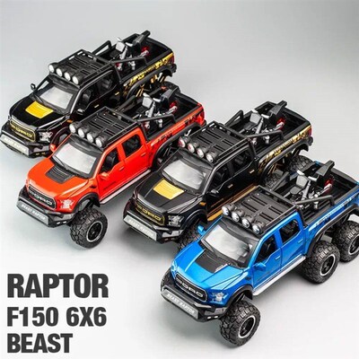 1/28 Raptor F150 Off-road Cars Models Toys Alloy Diecast wit