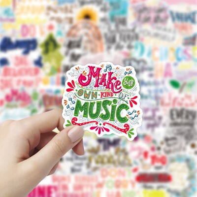 50Pcs pack Motivational Phrases Sticker Quotes Sentences