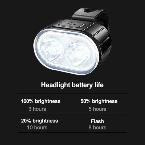 BUCKLOS Bike Light Set Rechargeable Rear Light Front Lamp Wa