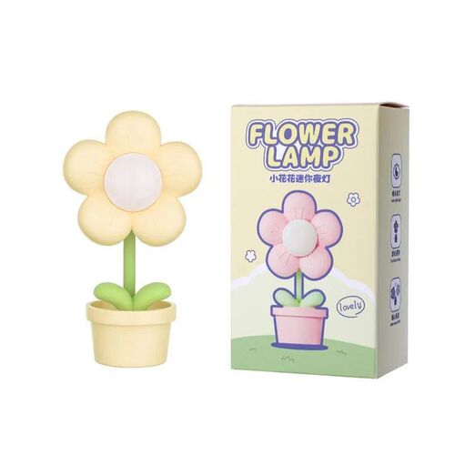 Mini LED Flower Night Light Cute Small Table Lamp Desktop Or