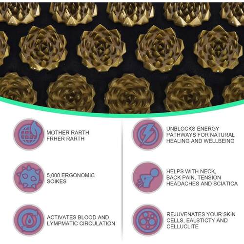 Pranamat Eco Lotus Spike Mat Acupuncture Massage Cushion Kuz