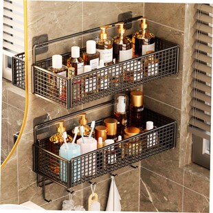 bathroom storage wall finishing rack toiletries shelf