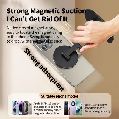 Rotation Foldable Magnetic Desktop Stand Phone Lazy