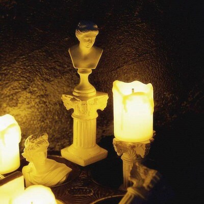 Europe Artificial Simulation Roman Column Candlestick Candle