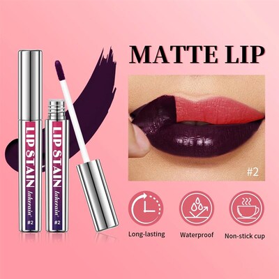 Lip Stain Peel Off Korean Matte Lip Tint Liquid Lipstick 24