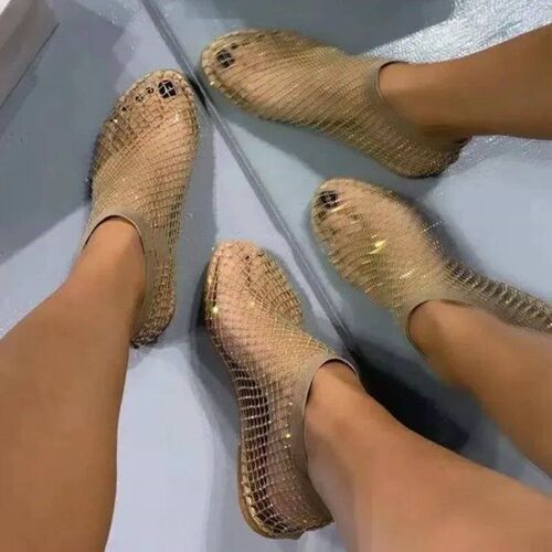 Hot Womens Shoes 2023 New Luxury Diamond Round Head Ladies