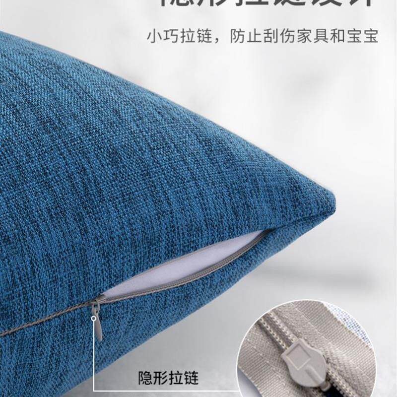 plush pillows solid color sofa pillowcases cushion cover图片