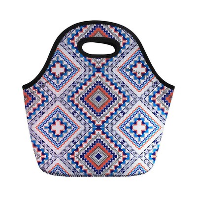 Chinese retro outdoor picnic bag pattern large portable ther
