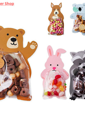 10pcs Cute Animal Bear Koala Rabbit Baking Candy Packaging B