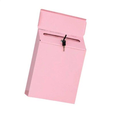 Wall Mounted Mailbox Pink Decorative Mail Box for House