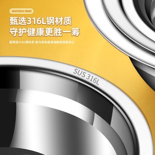 31L不锈钢碗盆家用幼儿园吃饭小盆不锈钢碗加厚可爱卡通碗