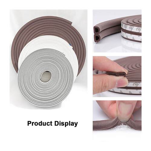 10M DIEP Type Door Weather Strip Self Adhesive Rubber Seal F