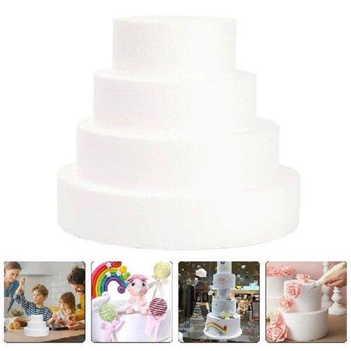 4 Pcs Cake Embryo Model Multi-function Round Shaped Foams