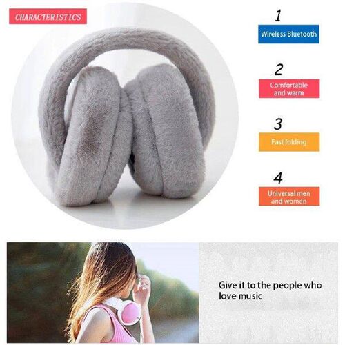 Foldable Plush Earmuffs For Portable Winter Warmth On Go