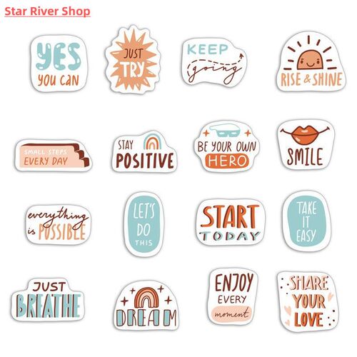 Magnetic fridge sticker fresh green plants inspiring word
