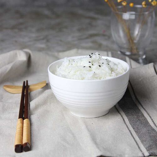 Hefeng Ceramic Bowl Household White Stair Pattern Small Soup