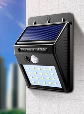 LED solar wall light, human body sensing courtyard light路灯