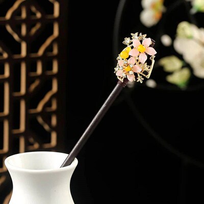 1Pcs Classical Wooden Hair  Chinese Style Winding Tassel Hai