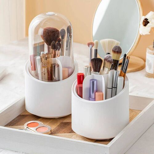 Rotating Makeup Brush Storage Box Portable Multifunction Dus