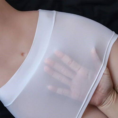 Sexy Women Summer Ice Silk Sheer Elastic Mini Tube Skirt