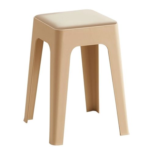 家用结实耐用加厚方凳软包可叠放塑料胶凳现代简约餐桌高板凳