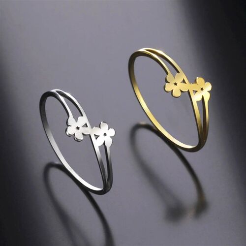 Cross Butterfly Infinite Symbol Flower Moon Womens Rings St