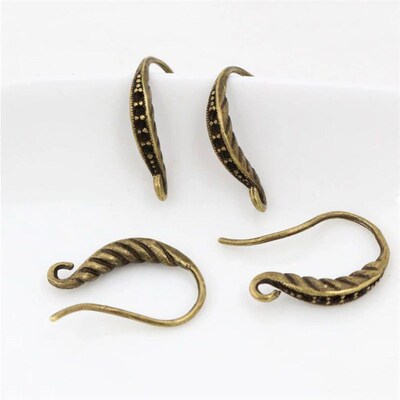 10pcs ( 5par) 15*8mm Brght Slver Plated nd Bronze Plated Pop