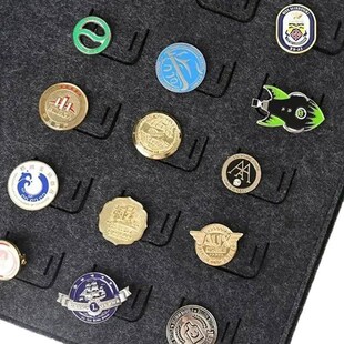 Felt Pn Brooch Dsplay Storage Book Metal Badge Chest Holder