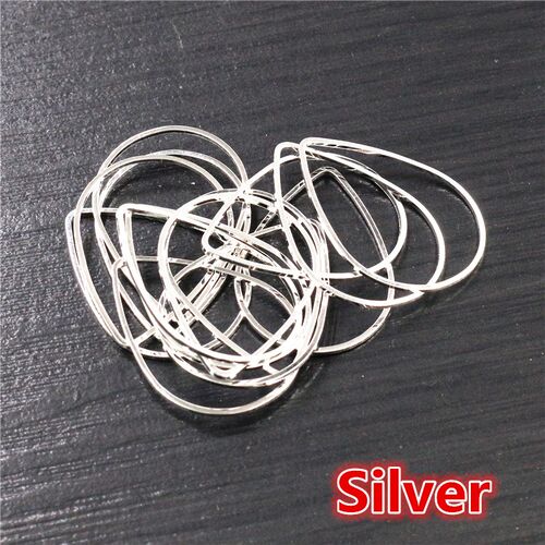 50pcs/Lot 20x15/22x30mm 6 Colors Plated Drop Copper Ring for