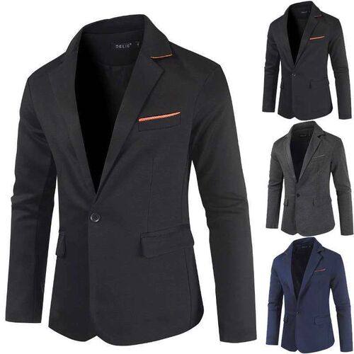 Autumn and winter new casual suit mens slim one button men