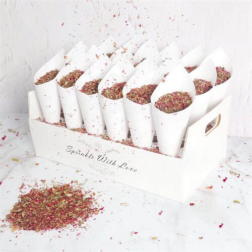 Kraft Paper Wedding Confetti Cone Holder Support for Wedding