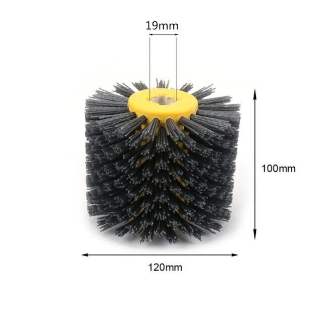 120*100*19mm Nylon Abrasive Wire Drum Polishing Wheel Electr - 实物图