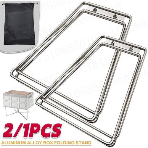 2/1PCS Camping Folding Cooler Box Stand Container Holder She