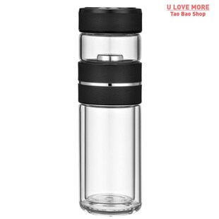 500ML Glass Water Tea Bottle Protector Insulated Brief Leak