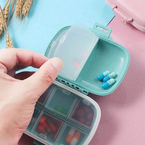 8 Grids Organizer Container For Tablets Travel Pill box With