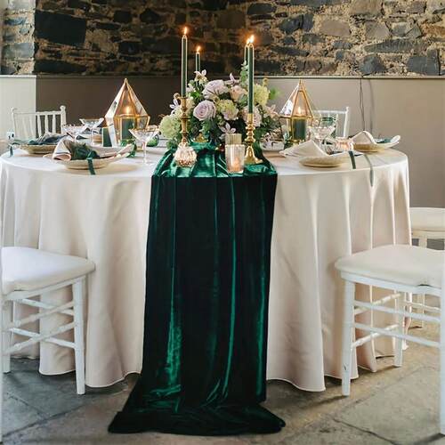1pc Luxurious Velvet Table Runner, WeddingReception Decorati