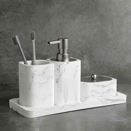 Bathroom Accessories Imitation marble Soap Dispenser Cotton