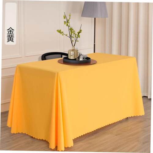 White tablecloth cloth art conference room long table