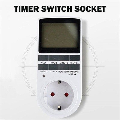 Digital Timer Switch Socket DE Plug LCD Display