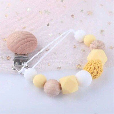 Nipple Holder Clips Children Soother Holder Wood Dummy