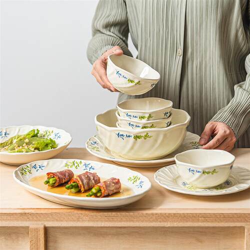 French Ceramic Dinner Plates Deep Rim Ceramic Dishes