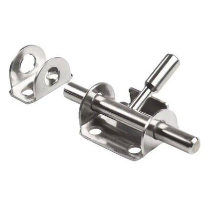 2Pcs Durable Anti-theft Wooden Door Bolt Stainless Steel